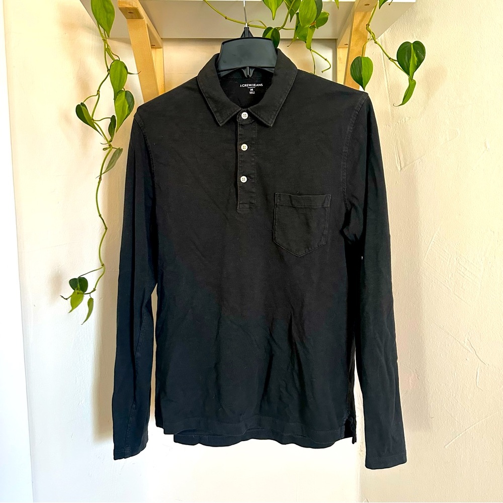 J. Crew Broken-In Jersey Long Sleeve Polo